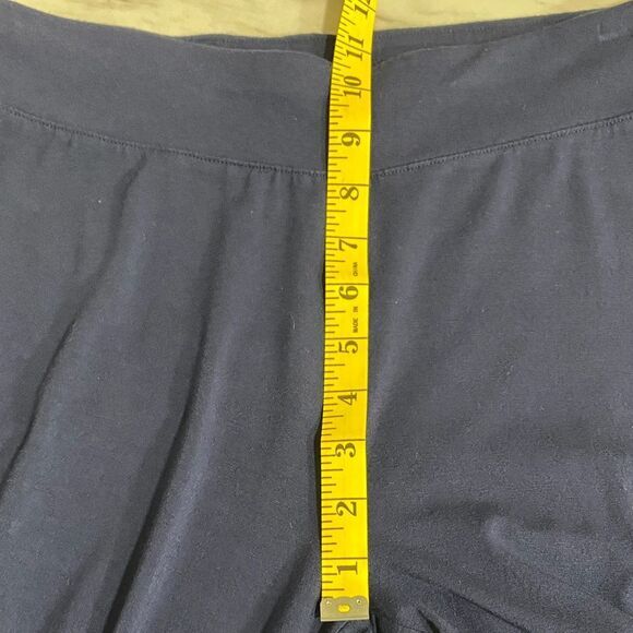 Chico’s Navy Wide Leg Knit Pants with Striped Hem |‎ Size 0 (S) - Picture 9 of 11